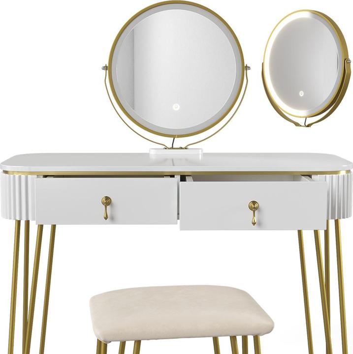 Image du produit Vicco Grace avec éclairage LED et tabouret (100 x 40 x 126 cm)