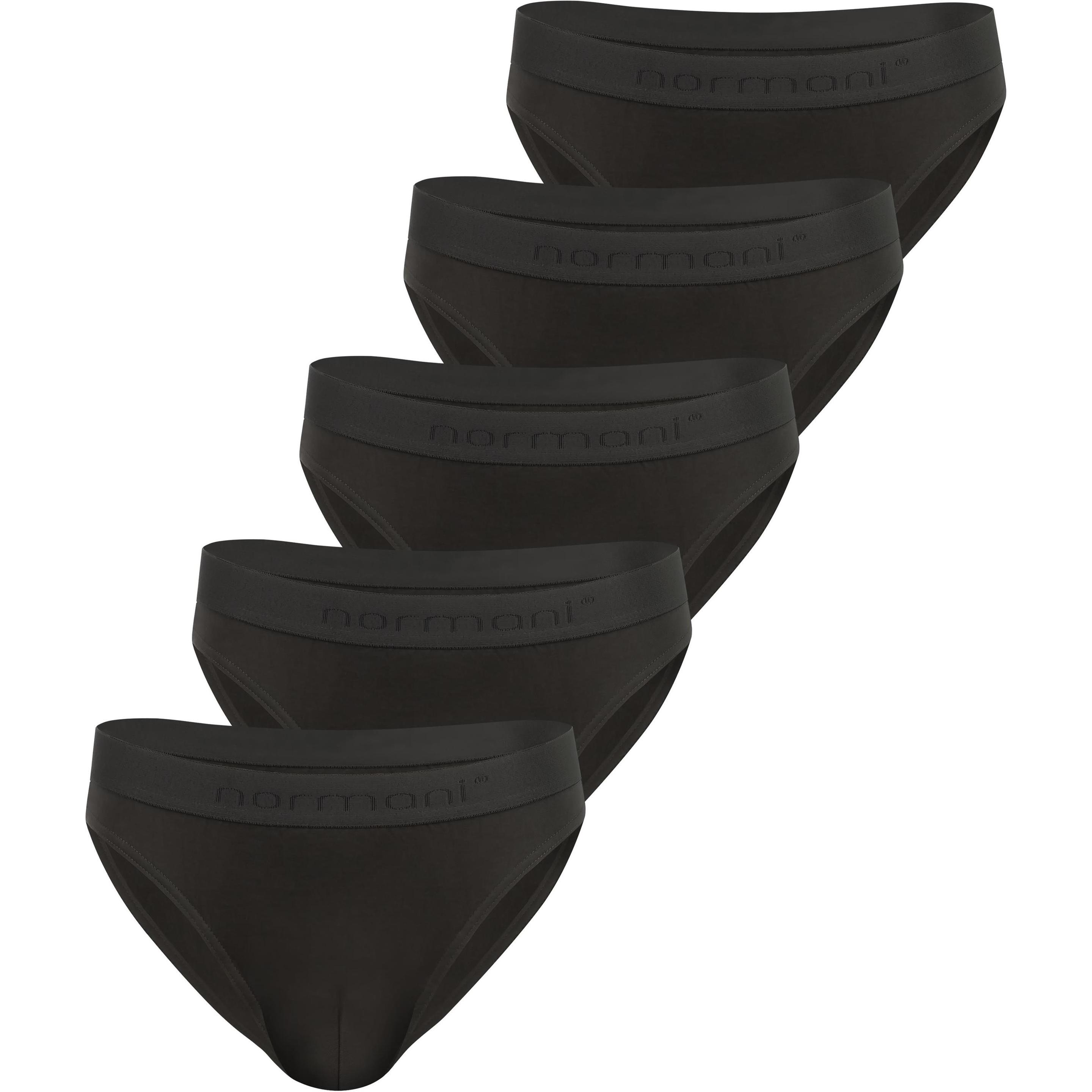 Normani, Herren, Unterhosen, 5 Slips aus Bio-Baumwolle Sliwen - 9283, Schwarz, (XXL)