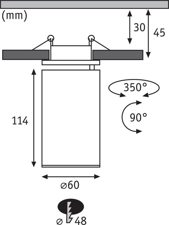 Produktbild Paulmann Einbauleuchte Turnal Set (470 lm)