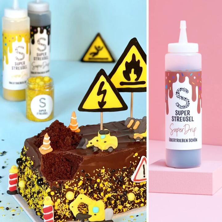 Actual product image Super Streusel Drip Cake Glasur Braun