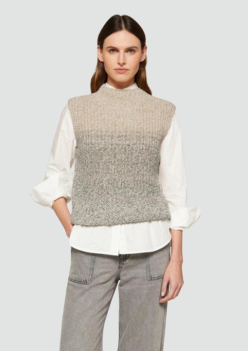 Produktbild s.Oliver Strickpullunder Strickpullunder mit Stehkragen (46)