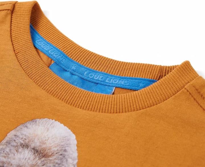 Produktbild vidaXL Kinder-Langarmshirt Dunkelocker 116,Material: 100