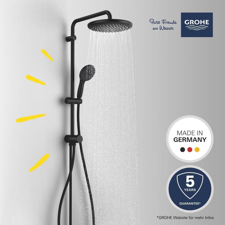 Actual product image Grohe Vitalio Start System 250 Flex Duschsystem mit Umstellung, Renovierungs-Set, variable Bohrlöcher, was