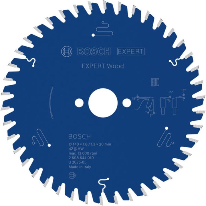 Produktbild Bosch Professional Zubehör Kreissägeblatt Expert for Wood, 140 x 20 x 1,8 mm, 42
