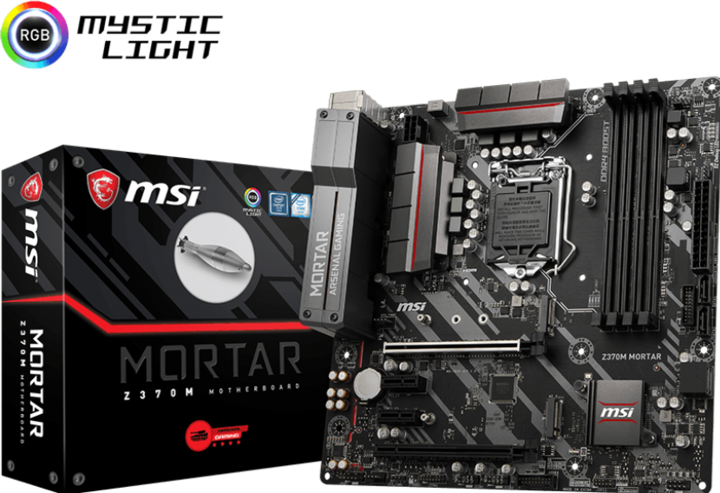 Actual product image MSI Z370M Mortar (LGA 1151, Intel Z370, mATX)