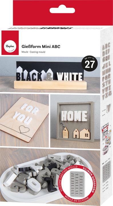 Actual product image Rayher Mini ABC" silicone casting mould