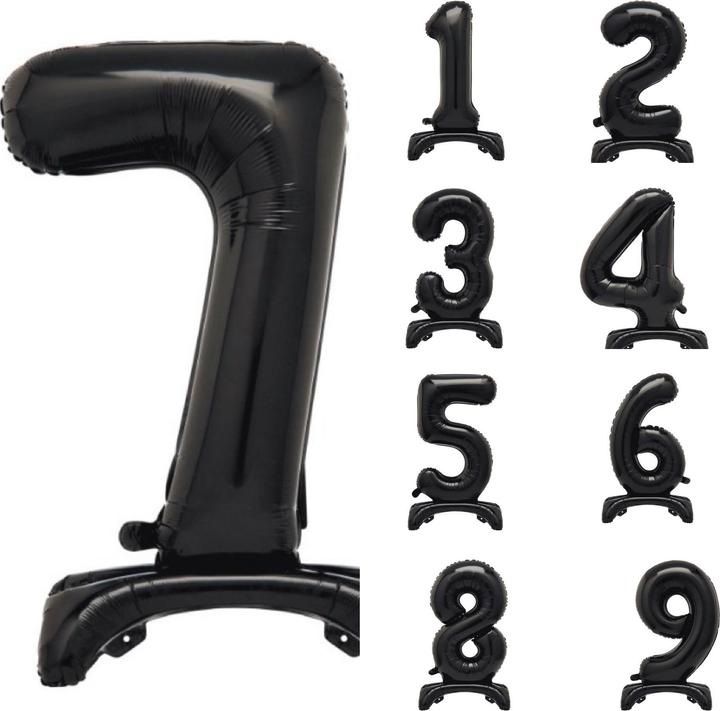 Produktbild Unique Stehender Folienballon schwarz Zahl 1 (1 x)