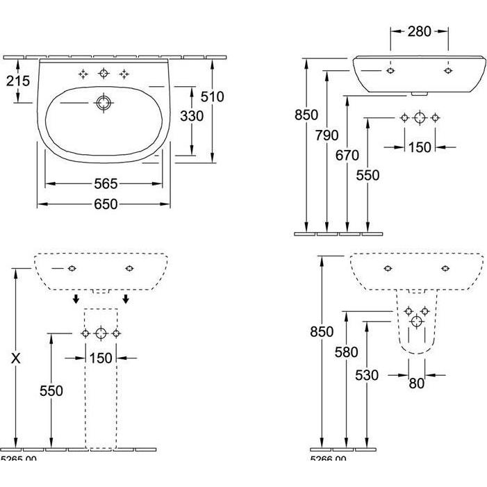 Thumbnail - Villeroy & Boch, WC Deckel, V&B Halbsäule O.NOVO we