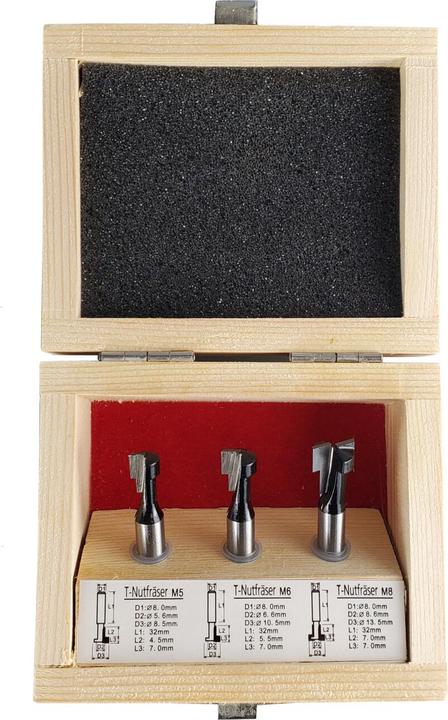 Stier Set di frese per scanalature a T