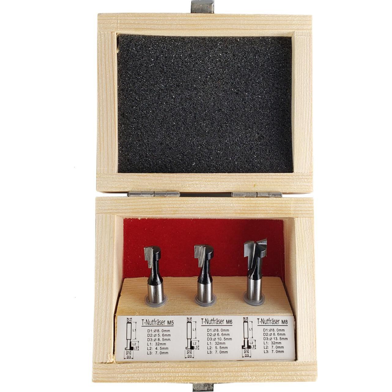 Stier, Punte per fresa, Set di frese per scanalature a T