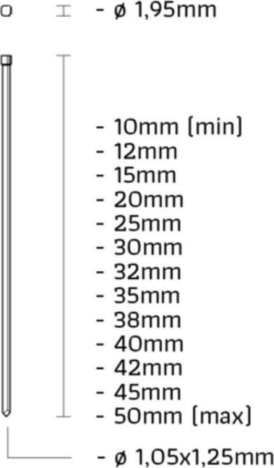 Union J-30CVKI Minibrad verzinkt 18GA 1,25mm Länge 30mm 5000Stk (5000 Stk., 30 mm)