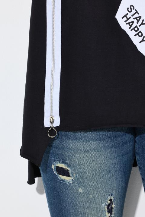 Produktbild Angel of Style T-Shirt, oversized, Zierzipper, Tasche (54)