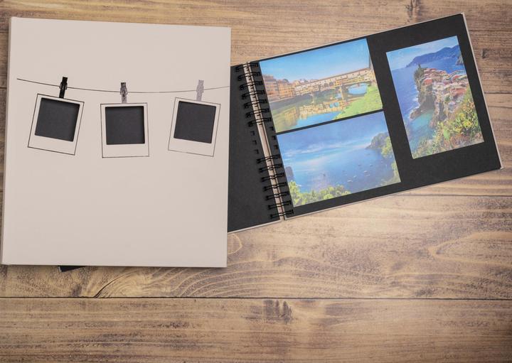 Actual product image Exacompta Album photo à spirales 50 pages noires Instants - Rose (32 x 22 cm)