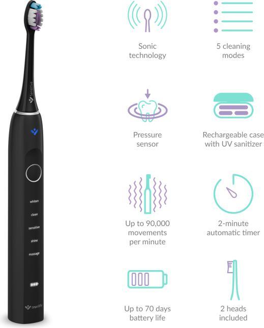 Image du produit KAM SonicBrush Clean70 UV Schwarz