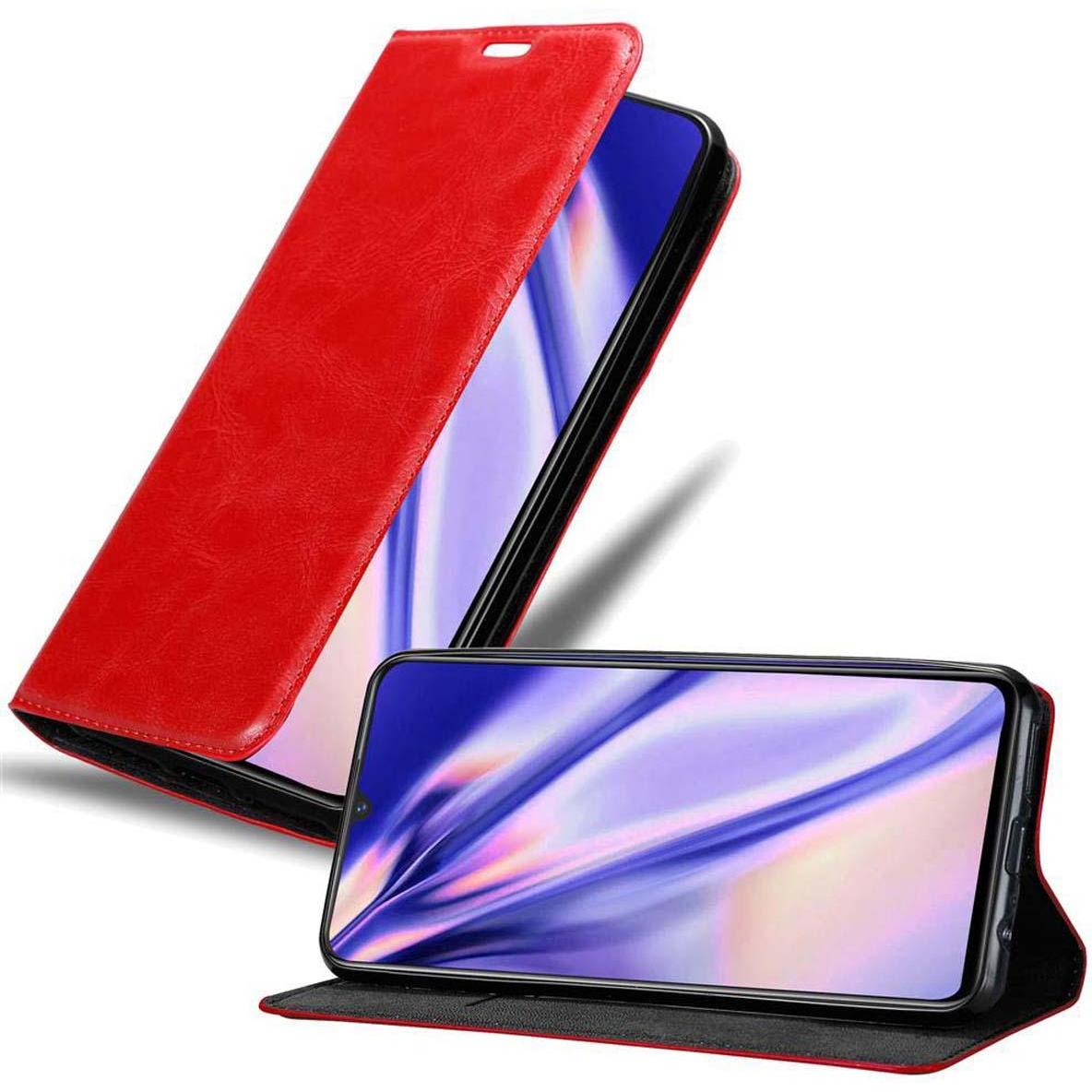 Cadorabo Book Invisible Magnet Cover (Vivo X21s), Smartphone Hülle, Rot