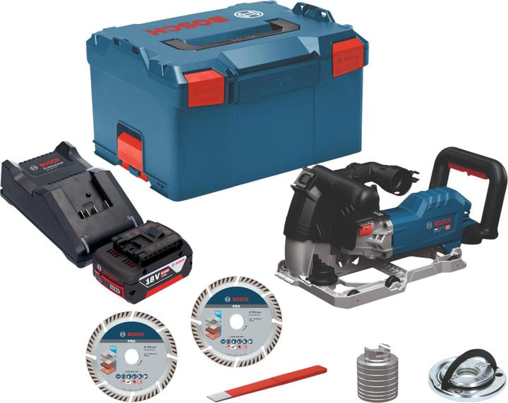 Image du produit Bosch Professional Bosch GNF 18V-40 Akku Mauernutfräse 18 V 40 mm Brushless + 1x Akku 5,0 Ah + Ladegerät + L-Boxx (Rainureuse)