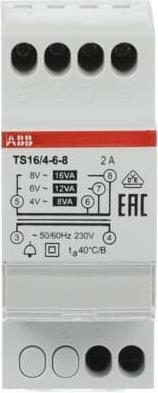 Produktbild ABB TS16/4-6-8 Klingeltrafo 230V 16VA 4-6-8VAC