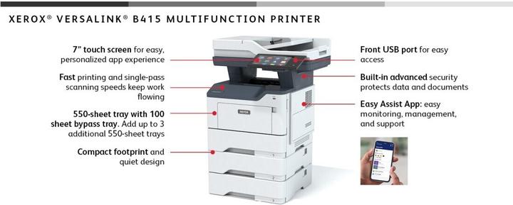 Actual product image Xerox VersaLink B415DN (Laser, Black and white)