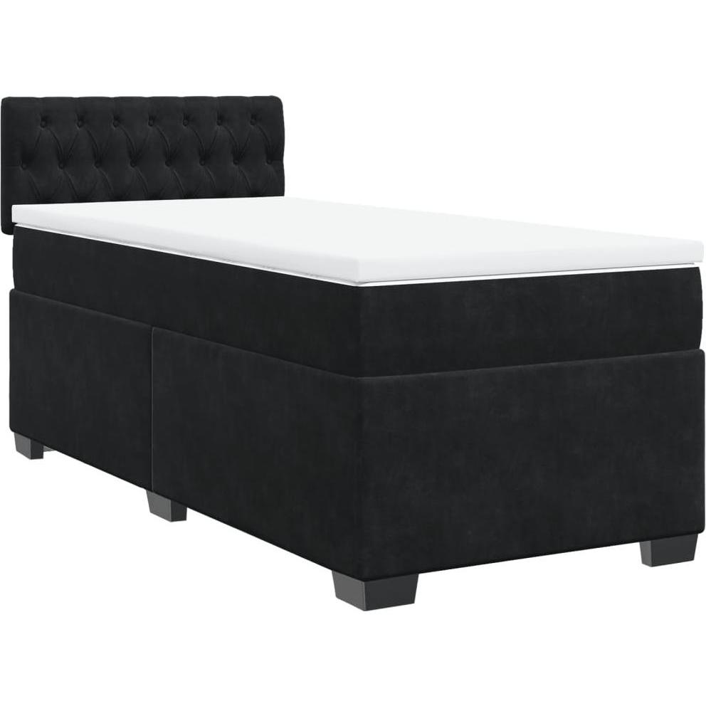 Thumbnail - VidaXL, Bett, Bo x springbett mit Matratze 90 x 190 cm Samt (90 x 190 cm)