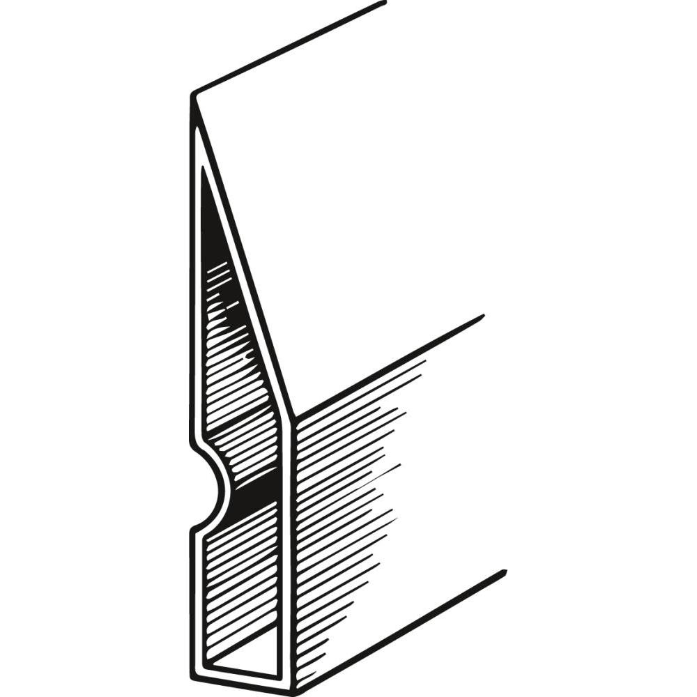 Magni, Kelle + Spachtel, Alu Trapezkartätsche 97 x 18 mm - 1 m FORTIS Bau