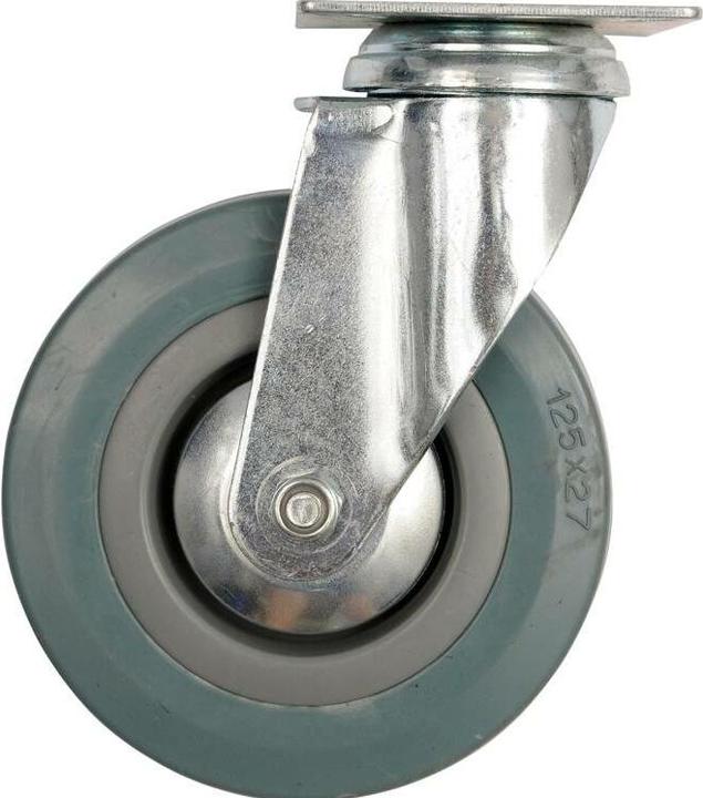 Toya Zwenkwiel met grijs rubber 100 mm 87363
