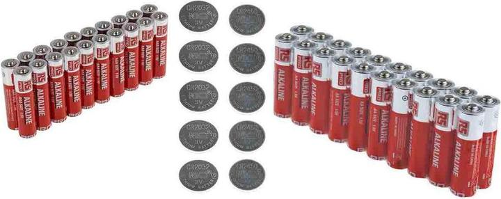 Actual product image RS PRO Battery set, alkaline, 1.5V / 3.1Ah (50 pcs., AA / LR6 / LR06 / Mignon / R6 / R14505, 3100 mAh)