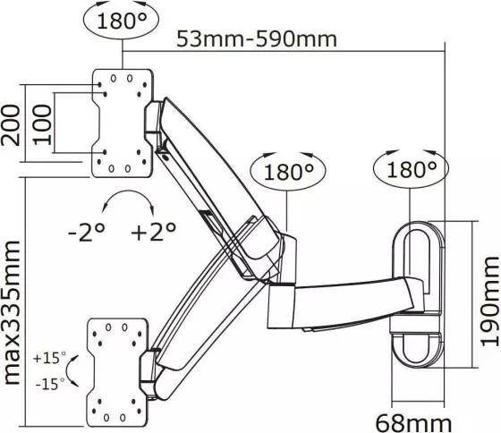 Actual product image Neomounts Fpma-W950 (Wall, 40", 20 kg)