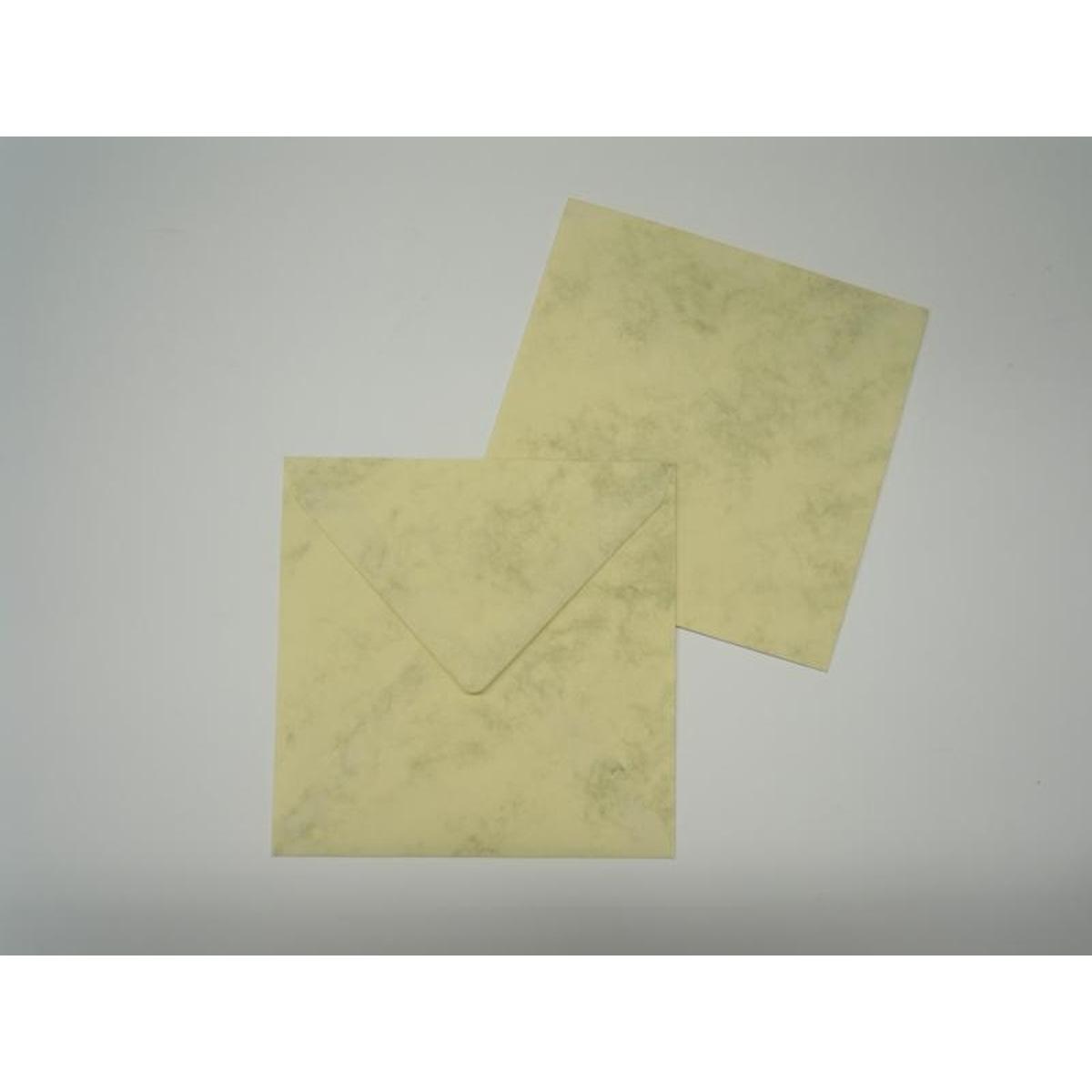 Thumbnail - Blanke, Briefumschlag, Briefumschläge 125x140mm 100g/qm gummiert VE=100 Stück chamois marmora (100 x)