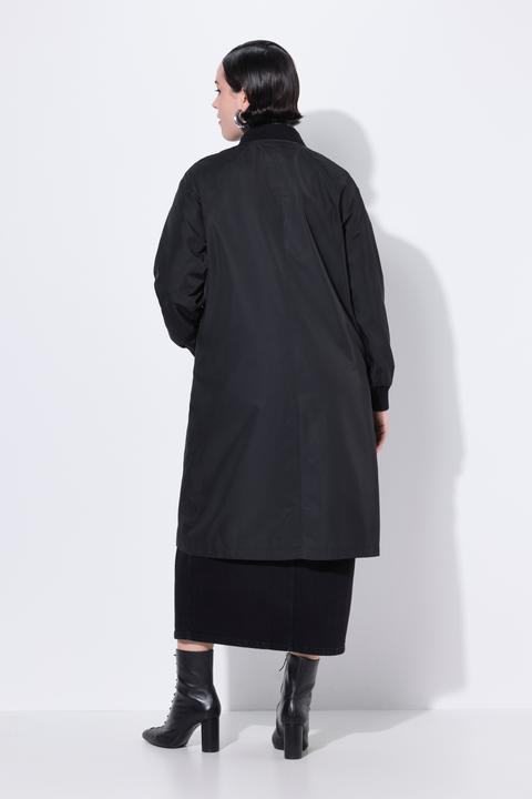 Actual product image Ulla Popken Ribbed Collar Zip-Up Coat