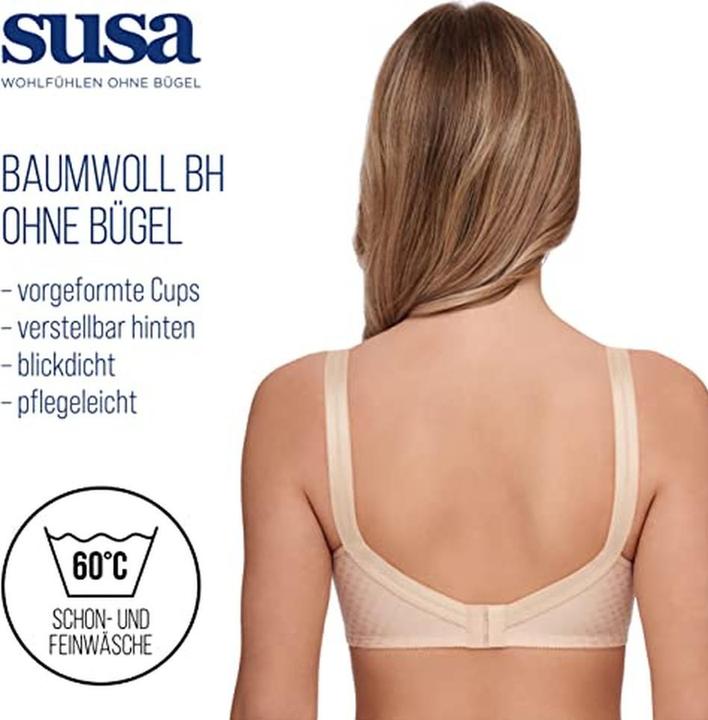 Actual product image Susa Comfort Plus Topsy bra without underwire (Single pack, 85 F)