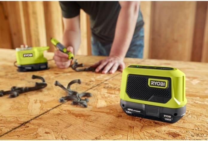 Actual product image Ryobi Mini Bluetooth speaker (Rechargeable battery operated)