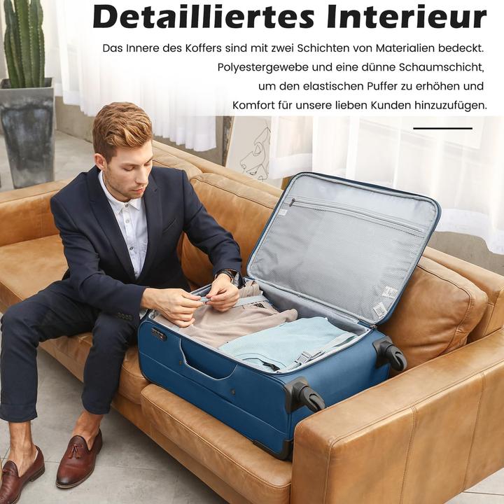 Actual product image Coolife DE55 Handgepäck-Set (38 l, Hand luggage (up to 50 litres))