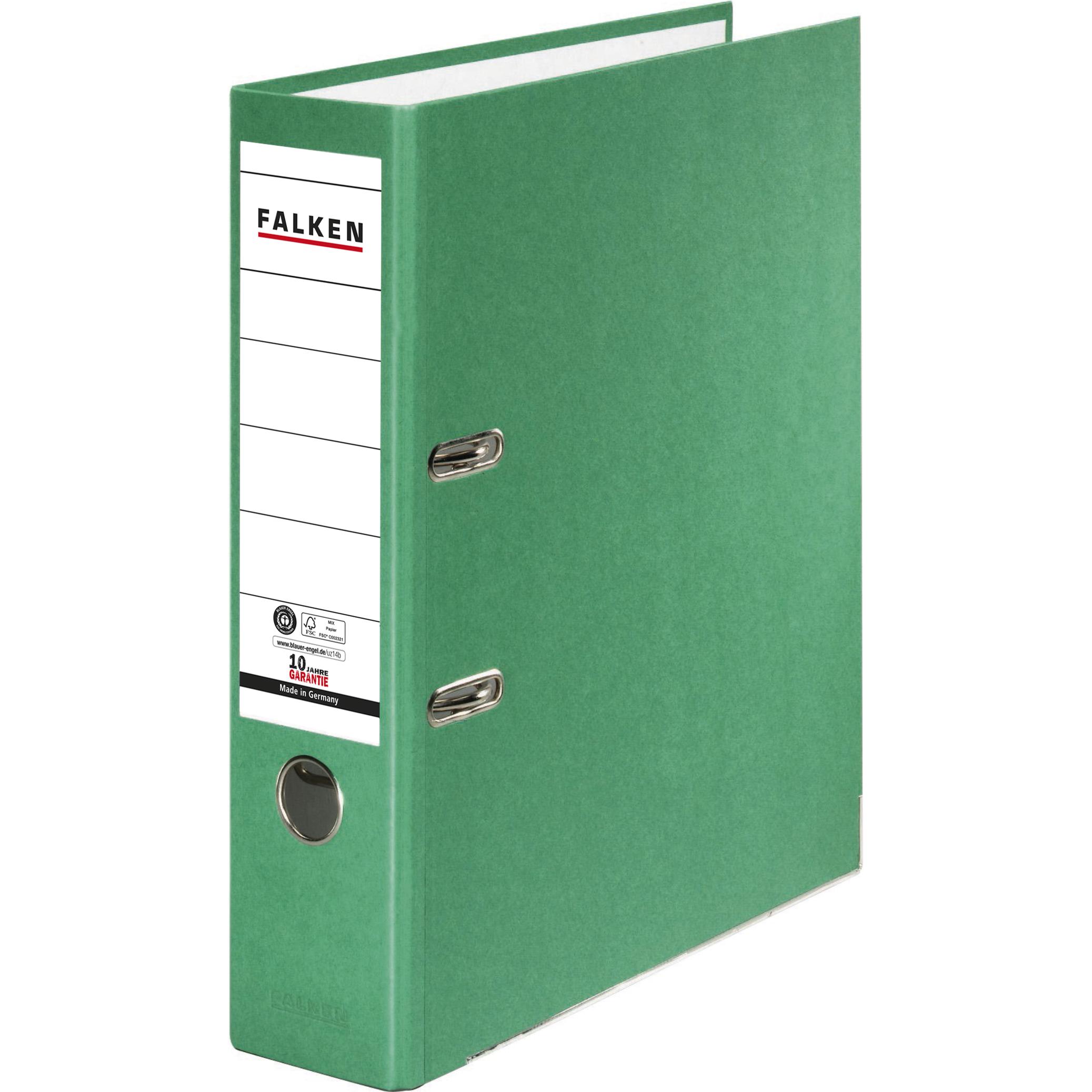 Falken, Ordner, Ordner Recycolor Rückenbreite: 80 mm Verwendung für Papierformat: DIN A4 (A4, 80 mm, 1 x)