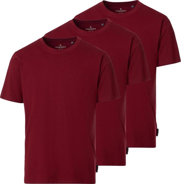 Produktbild Casamoda - Basic - T-Shirt - 3er Pack (XL Rot) (XL)