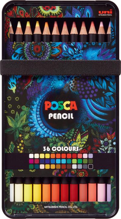 Actual product image Posca Pencil KPE-200 Artist's coloured pencils set of 36 assorted (Assorted, 36 x)