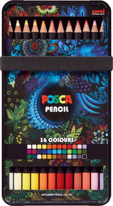 Posca Pencil KPE-200 Künstlerfarbstifte Set zu 36 Stk assortiert (Assortiert, 36 x)