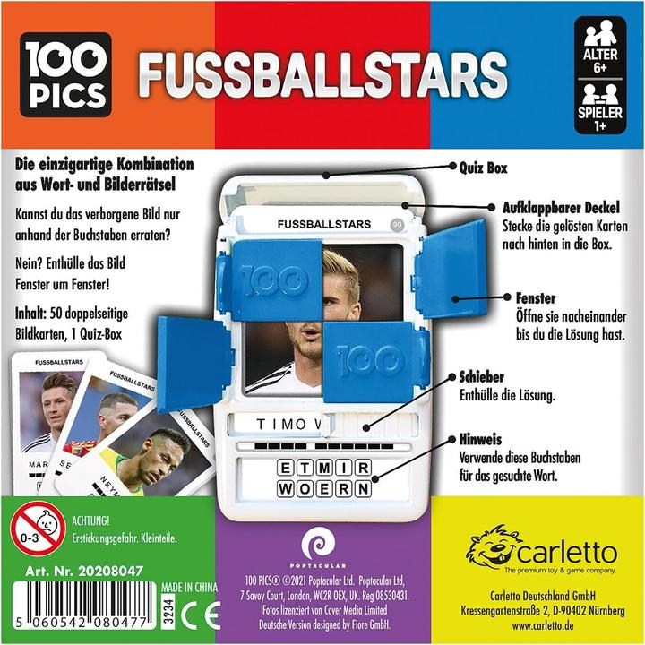 Image du produit 100 Pics 100 stars du football (Allemand)
