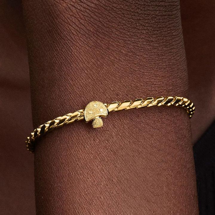 Image du produit Pandora Mini breloque champignon texturée (Acier inoxydable, Argent massif, Métal)