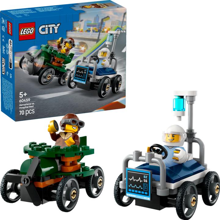 Produktbild LEGO Flugzeug vs. Krankenhausbett (60459, LEGO City)