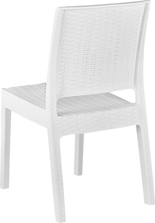 Actual product image Beliani Garden Furniture Set Rattan Look White 4-Seater FOSSANO (80 cm)