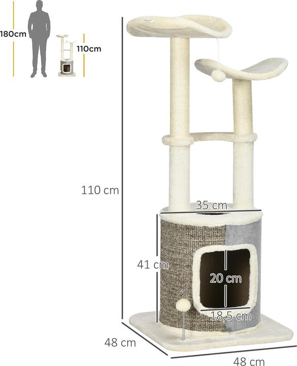 Image du produit Jamb Arbre à chat (110 cm, Crème)