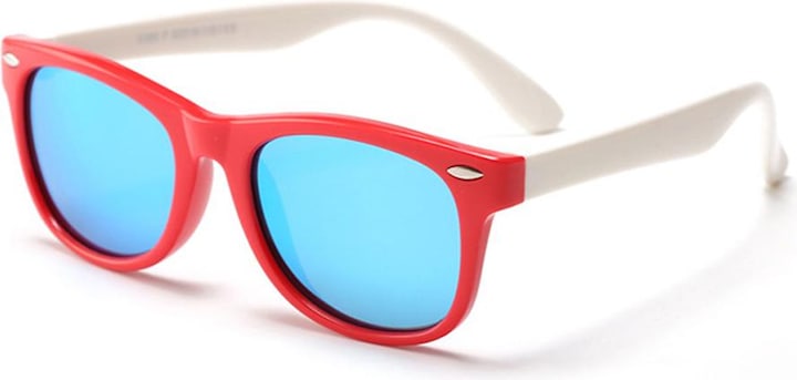 Produktbild Techsuit - Sunglasses Polarised (D802) - for Kids, UV Protection - Red / White / Ice-Blue