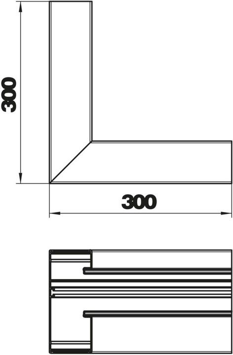 Produktbild OBO Bettermann OBO GA-AI70170RW Inneneck asymm. 70x170mm Alu FS reinweiss R (7 cm)