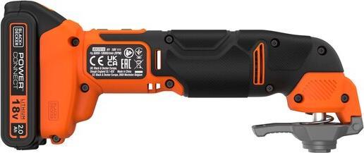 Actual product image Black & Decker 18 V multifunctional tool, 1A charger, 1x 2.0 Ah battery, 20 pcs accessories, kit box