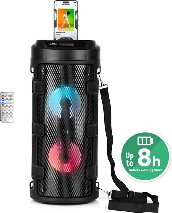 Productafbeelding Media-Tech Draagbare luidspreker PARTYBOX KEG BT MT3165, 30W RMS, Bluetooth, Karaoke, USB, MicroSD (8 h)