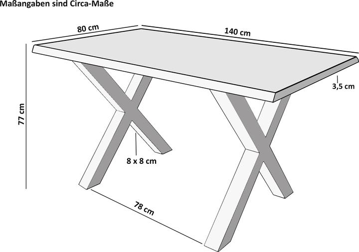 Actual product image SAM Frederik (140 x 80 x 77 cm)