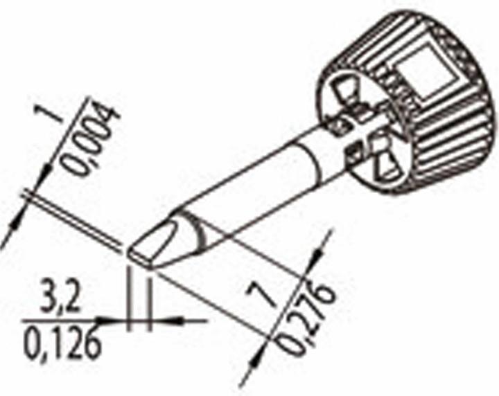 Actual product image 0142CDLF32/SB Soldering tip Tip size 3.20 mm Contents 1 pc. (Soldering tip)
