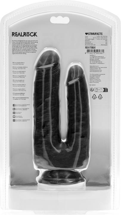 Image du produit RealRock Double Trouble Dildo 5/6 - 12,7/15,2 cm - Black