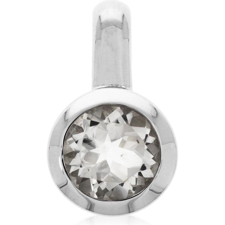 Xen, Kettenanhänger, Anhänger mit 7 mm Weisstopas ca. 1,75 ct., (925 Sterling Silber)
