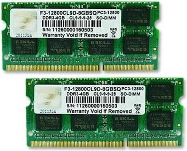Produktbild G.Skill Standard (2 x 4GB, 1600 MHz, DDR3U-RAM, SO-DIMM)